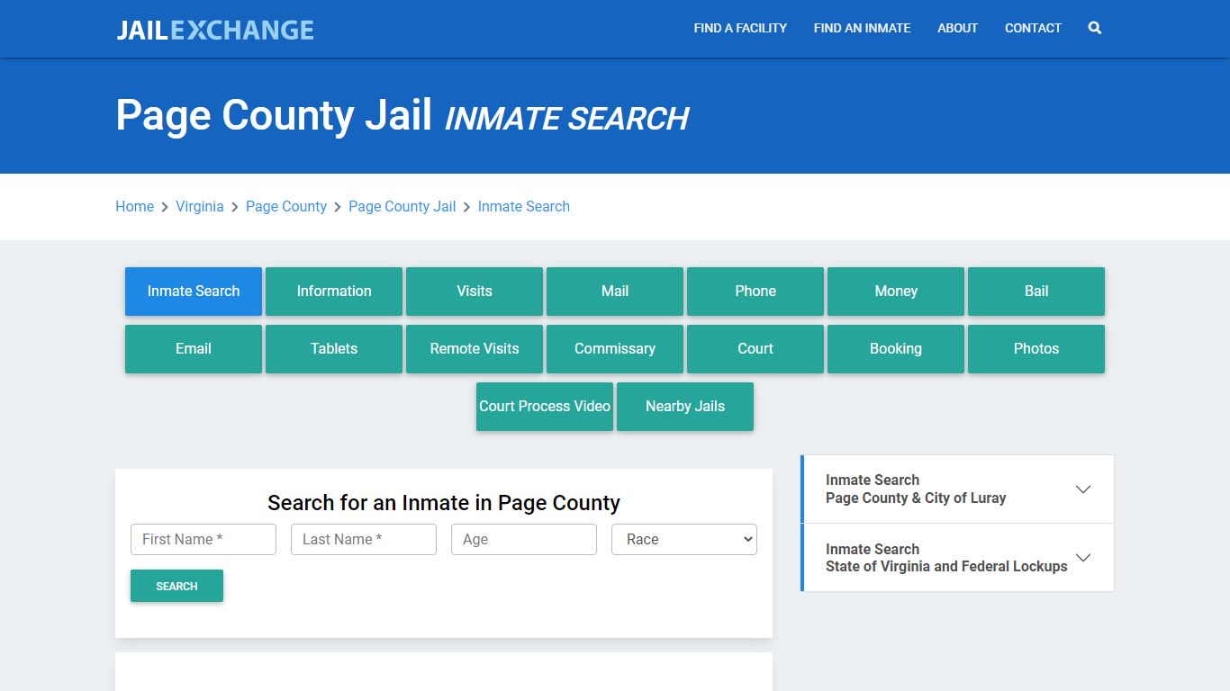 Page County Jail, VA Inmate Search: Roster & Mugshots - Jail Exchange